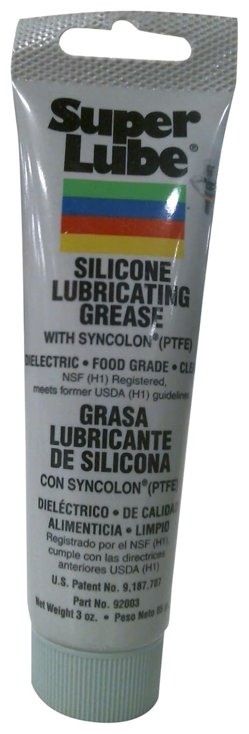 Translucent White Silicone Lubricating Grease with PTFE, 3 oz Tube I293