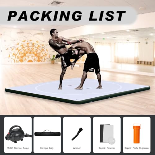 Thicken PVC Inflatable Wrestling Mat with Air Pump (5FT/10FT) J97343