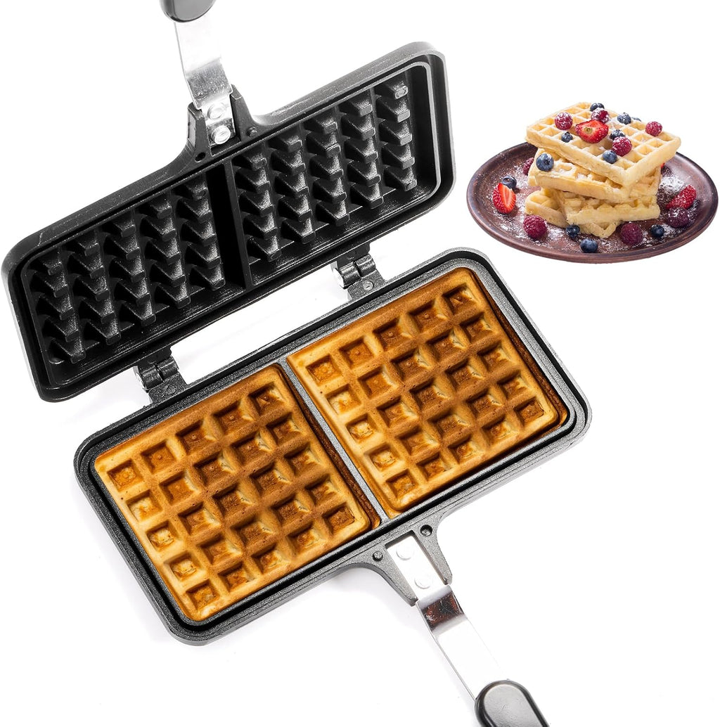 Non-stick Aluminum Waffle Maker with Long Handle K580