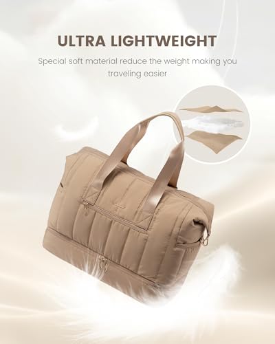Travel Duffle Bag with Shoe Compartment, 42L Overnight Bag, 3Pcs Set S65297