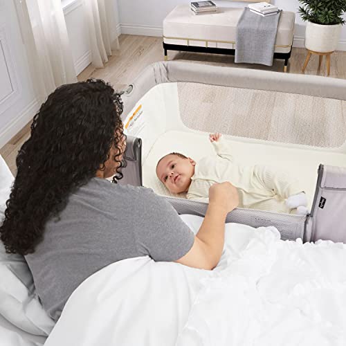 Dark Blue Portable Baby Bassinet with Breathable Mesh Panels S57912