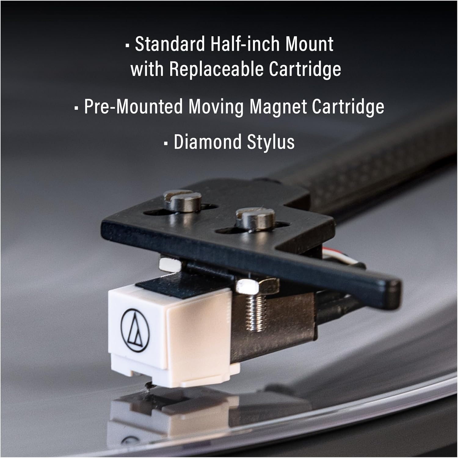 Walnut 2-Speed Belt-Drive Bluetooth Turntable with Speakers B652717