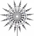 White Kinetic Windmill Spinner J60263