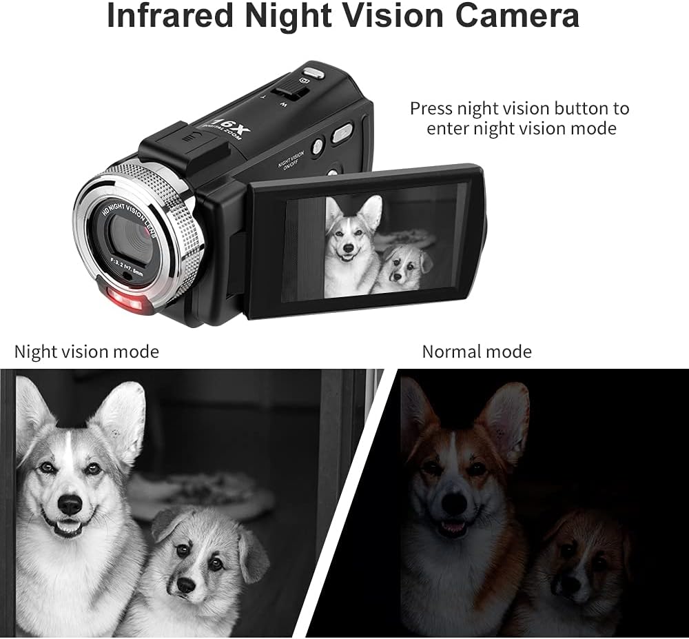 1080P Digital Camcorder with IR Night Vision Light L7036