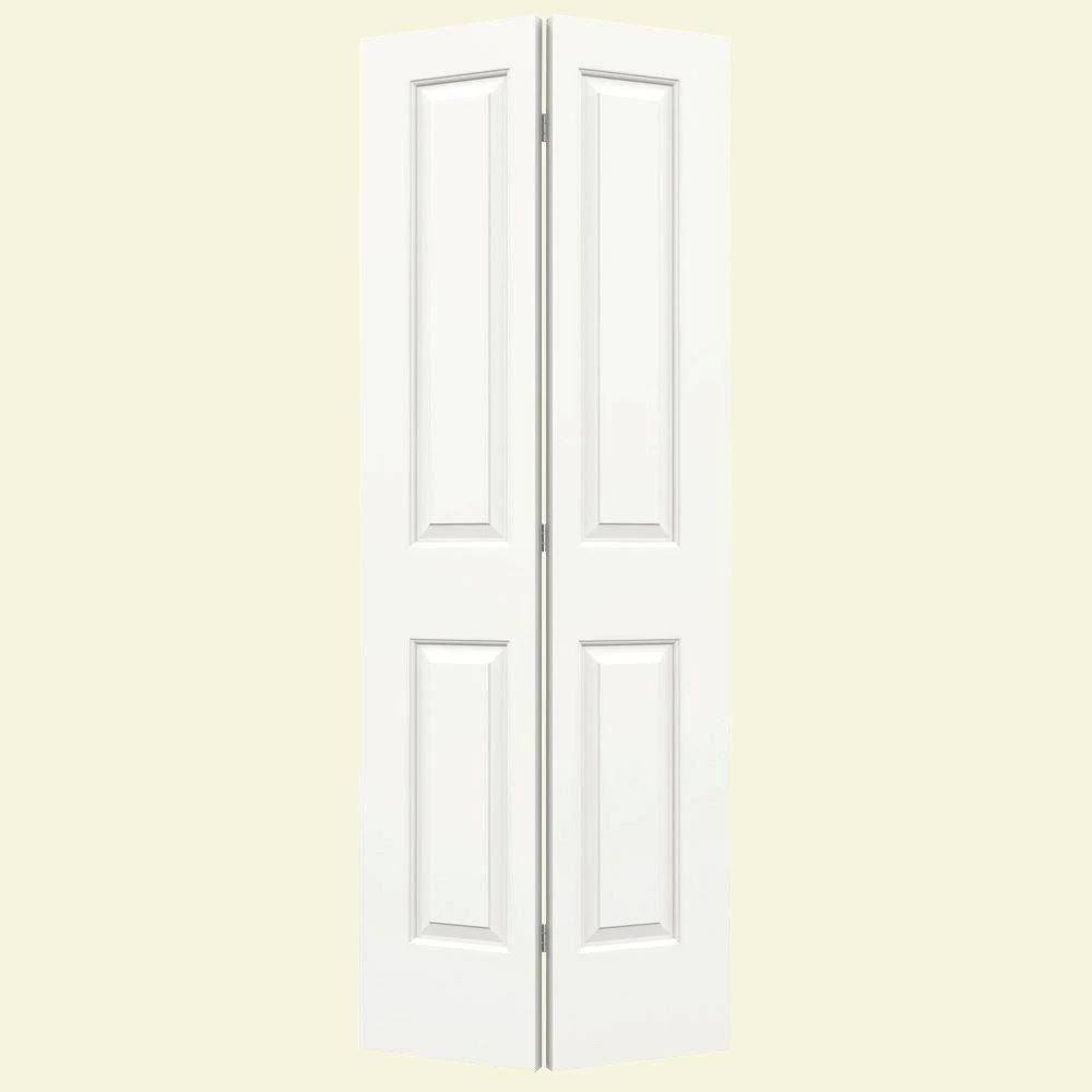 24 in. x 80 in. White Painted Composite MDF Closet Bi-Fold Door T30339