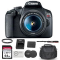 Canon EOS Rebel T7 DSLR Camera with 18-55mm Lens Bundled with 64GB Memory Card + Camera Bag + 58mm UV Filter + Microfiber Cleaning Cloth (5 Items) E224992