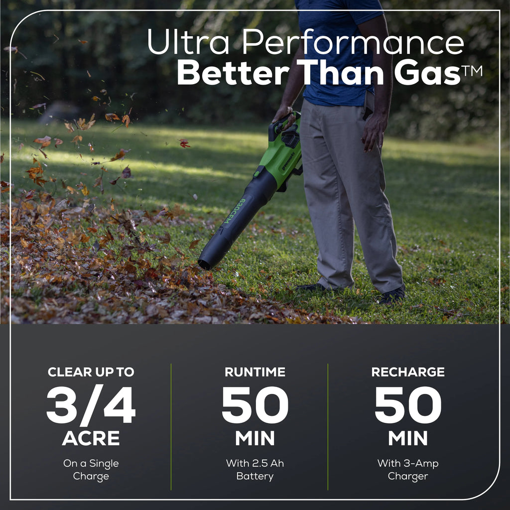 60V 630 CFM 170 MPH Leaf Blower with 2.5 Ah Battery & 3 Amp Charger M684