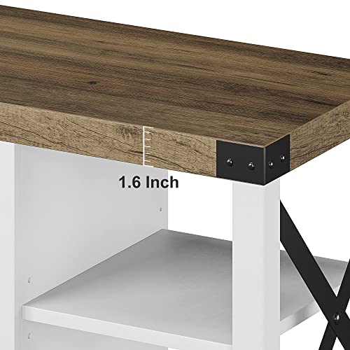 60 Inch Grey Wood TV Stand with Storage and Adjustable Shelves L8756