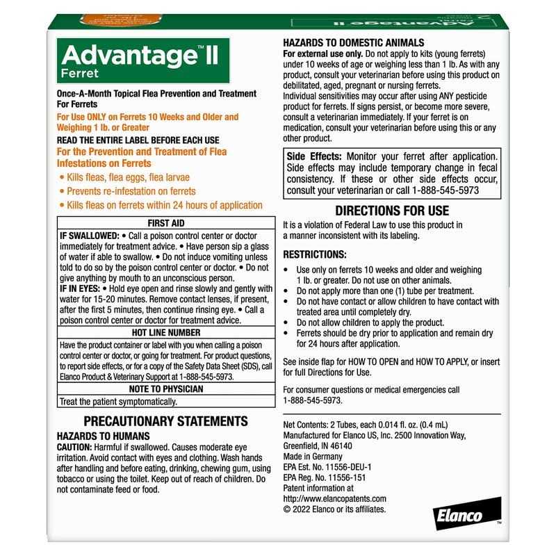 Advantage II Flea Treatment for Ferrets R99567