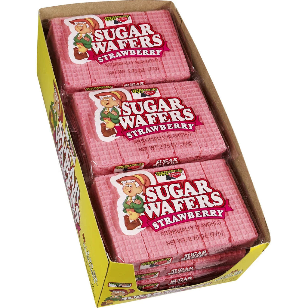Sugar Wafers Strawberry 2.75-Ounce Packages (Pack of 12) U96343