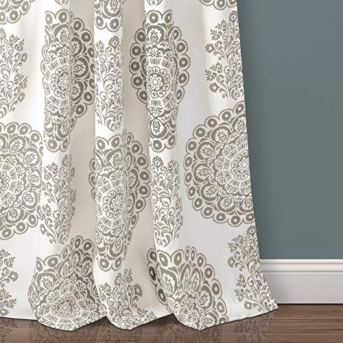 Gray Light Filtering Window Curtain Panel Pair, 84" x 52" R7489
