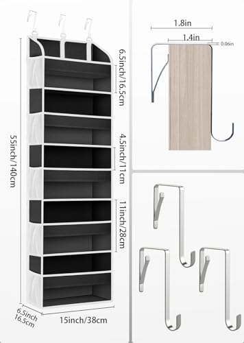 Over The Door Storage Organizer with 5 Pockets 10 Mesh Pockets Y74619