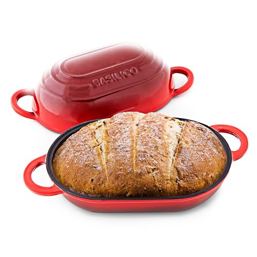Blue 2 Qt Enameled Cast Iron Bread Oven with Lid I80800