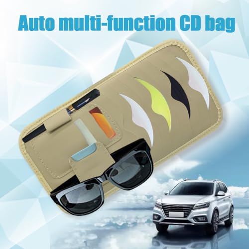 Car Sun Visor Organizer Leather Holder H3406