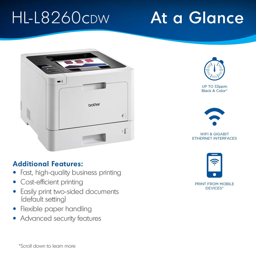 Business Color Laser Printer with Duplex Printing J397913
