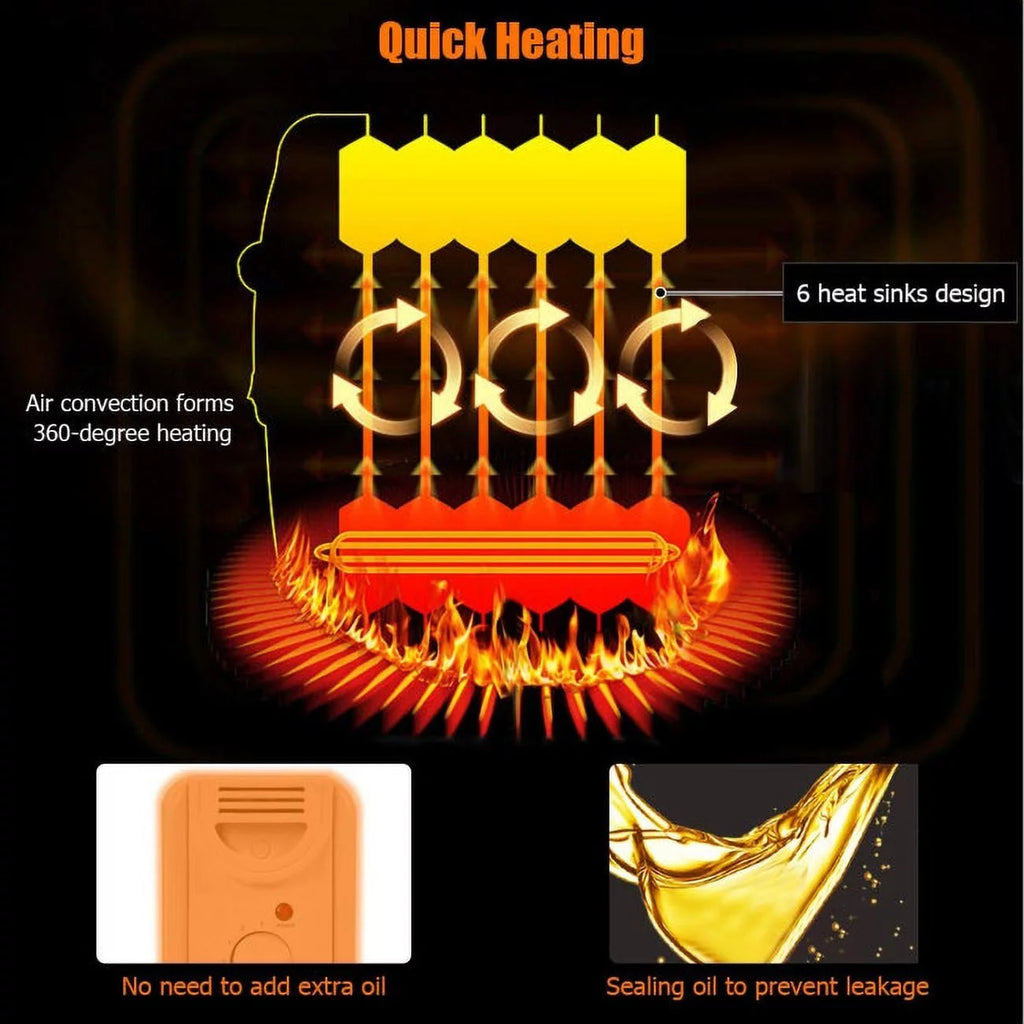 Portable Mini Electric Oil Filled Radiator Heater T645457