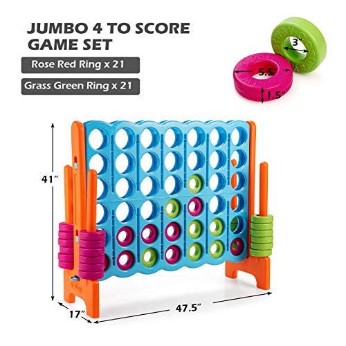 4 in A Row Giant Game Set with 42 Jumbo Rings Z32193