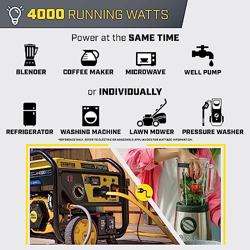 5000-Watt Electric Start Tri Fuel Portable Generator with CO Shield U813335