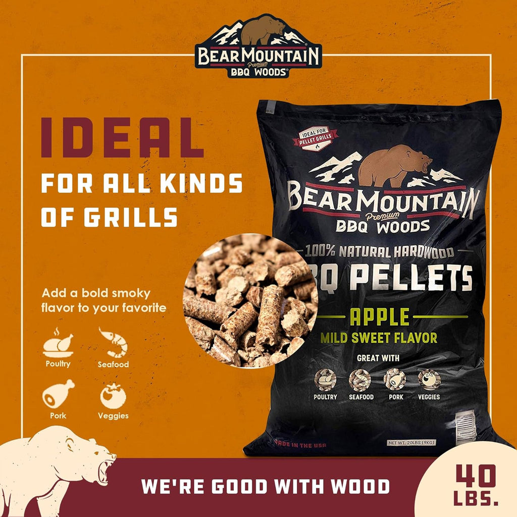40 Pound Apple Wood Smoker Wood Chip Pellets H51715