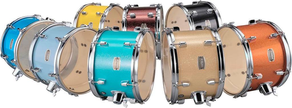 5-Piece Drum Set With 22" Bass Drum, Floor Tom, 2 Toms And Wood Snare Drum, Champagne Glitter V207794