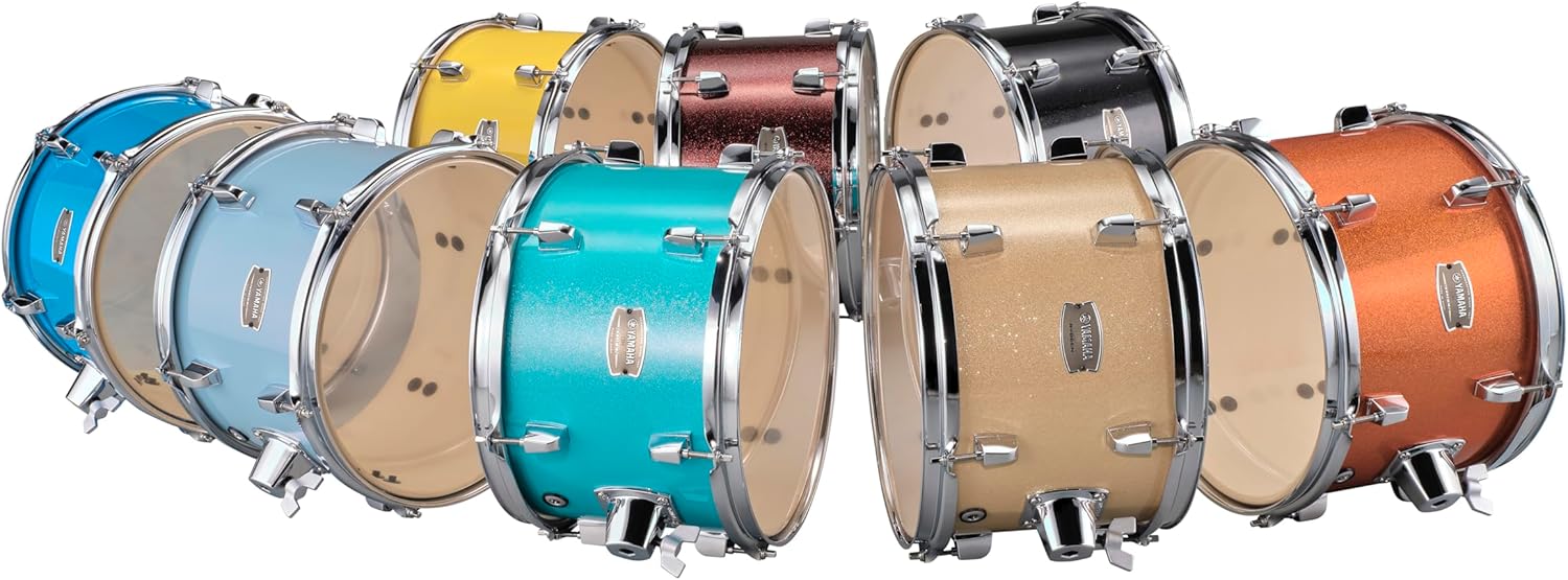 5-Piece Drum Set With 22" Bass Drum, Floor Tom, 2 Toms And Wood Snare Drum, Champagne Glitter V207794