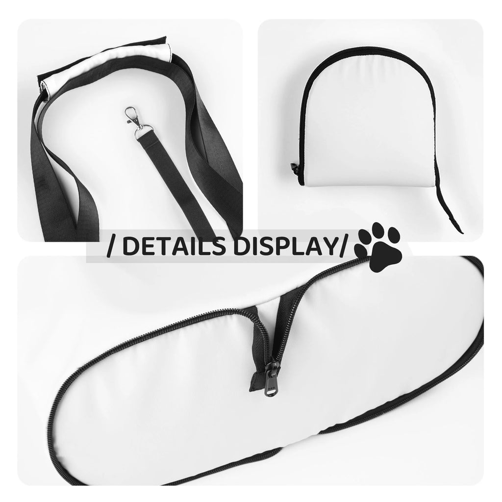 Red Christmas Plaid Snowflakes Prints Foldable Dog Purse Carrier M825094