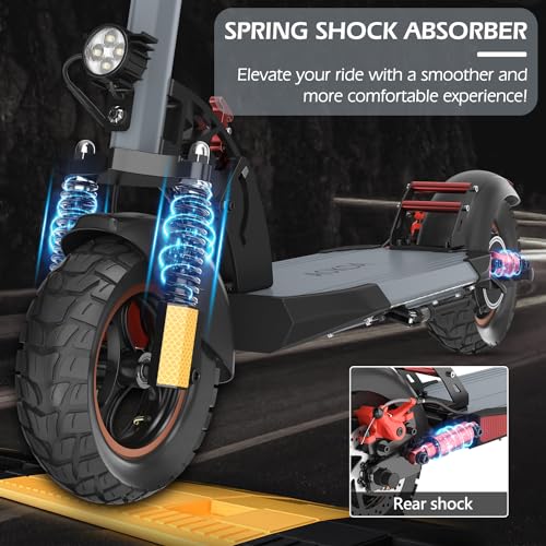 800W 28 MPH 25 Miles Range 10" Air Tires Folding Electric Scooter P657