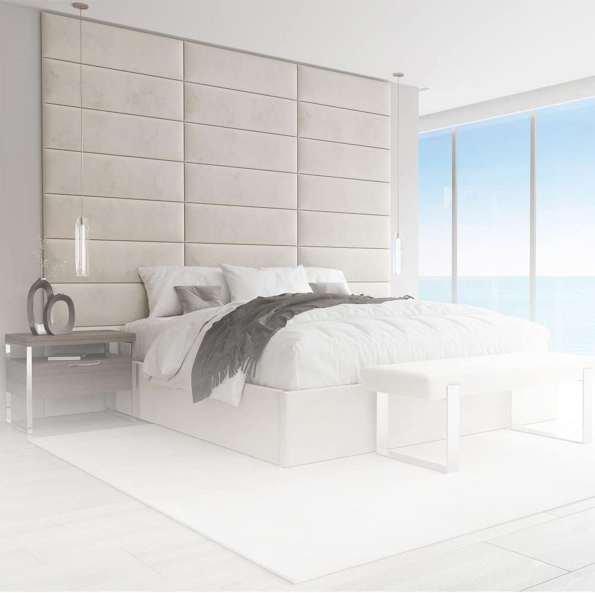 Velvet Ivory King Set Of 4 Panels K22216