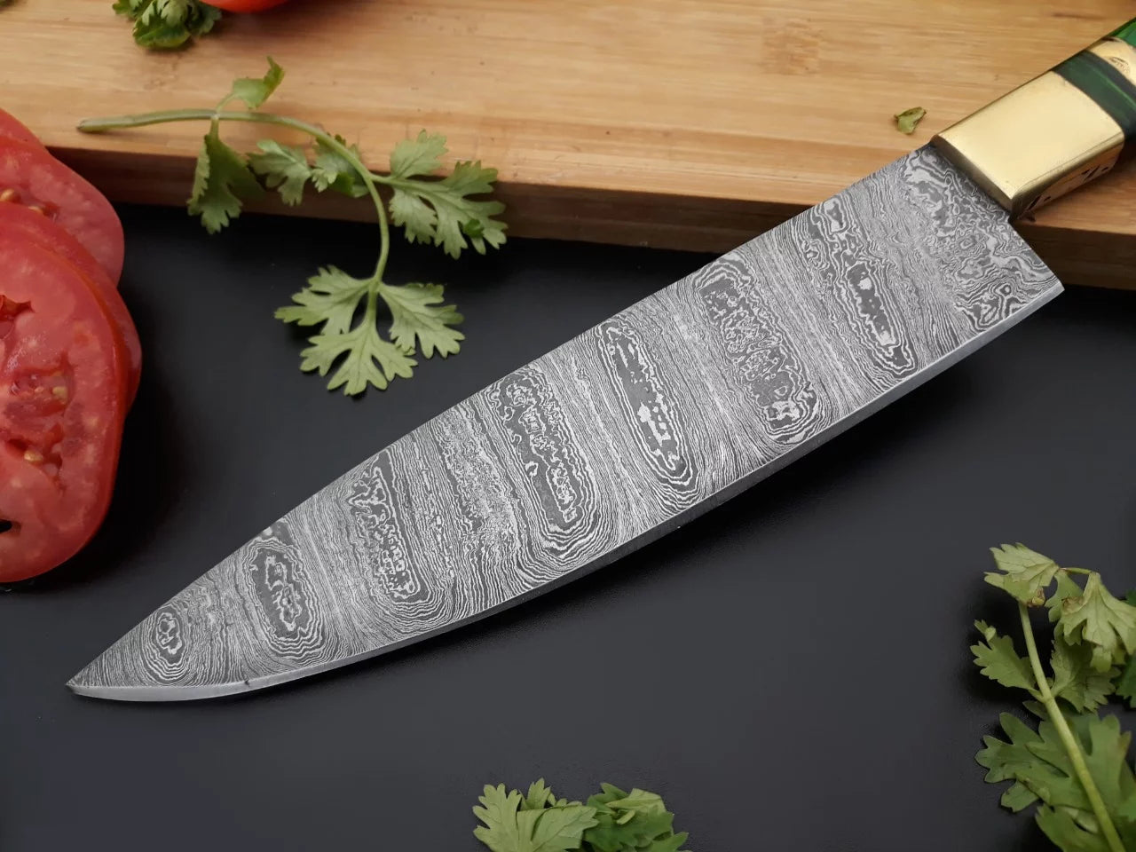 Handmade Damascus Chef Knife Fixed Blade L799