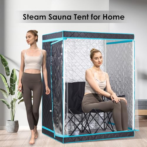 Grey Full Size 2 Person Foldable Sauna Tent V488829