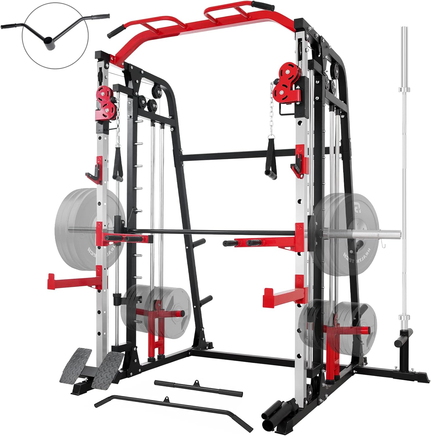 Smith Machine Power Cage with LAT Pulldown System J3434