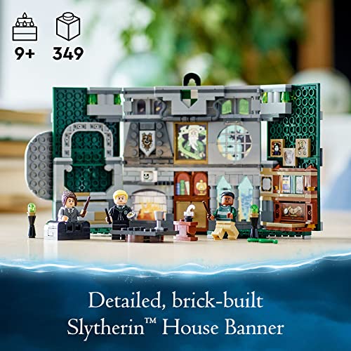 LEGO Harry Potter Slytherin House Banner Building Set 76410 with Draco Malfoy Minifigure A498