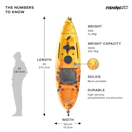 9ft Modular Kayak with Pedal Drive Sit On Top Fishing Kayak G27100