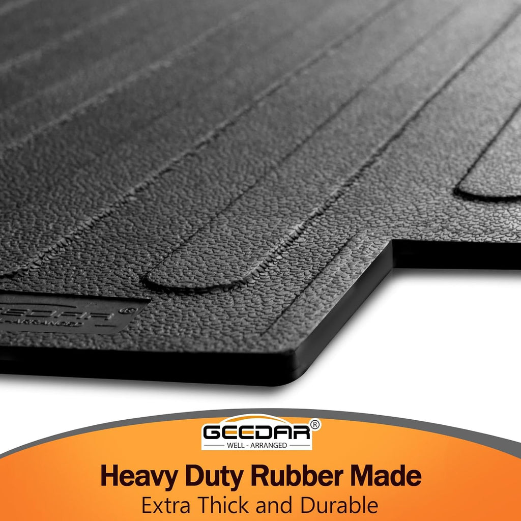 Black Heavy Duty Rubber Bed Mat for Ford F-150 5.5 Ft CrewCab Q25346