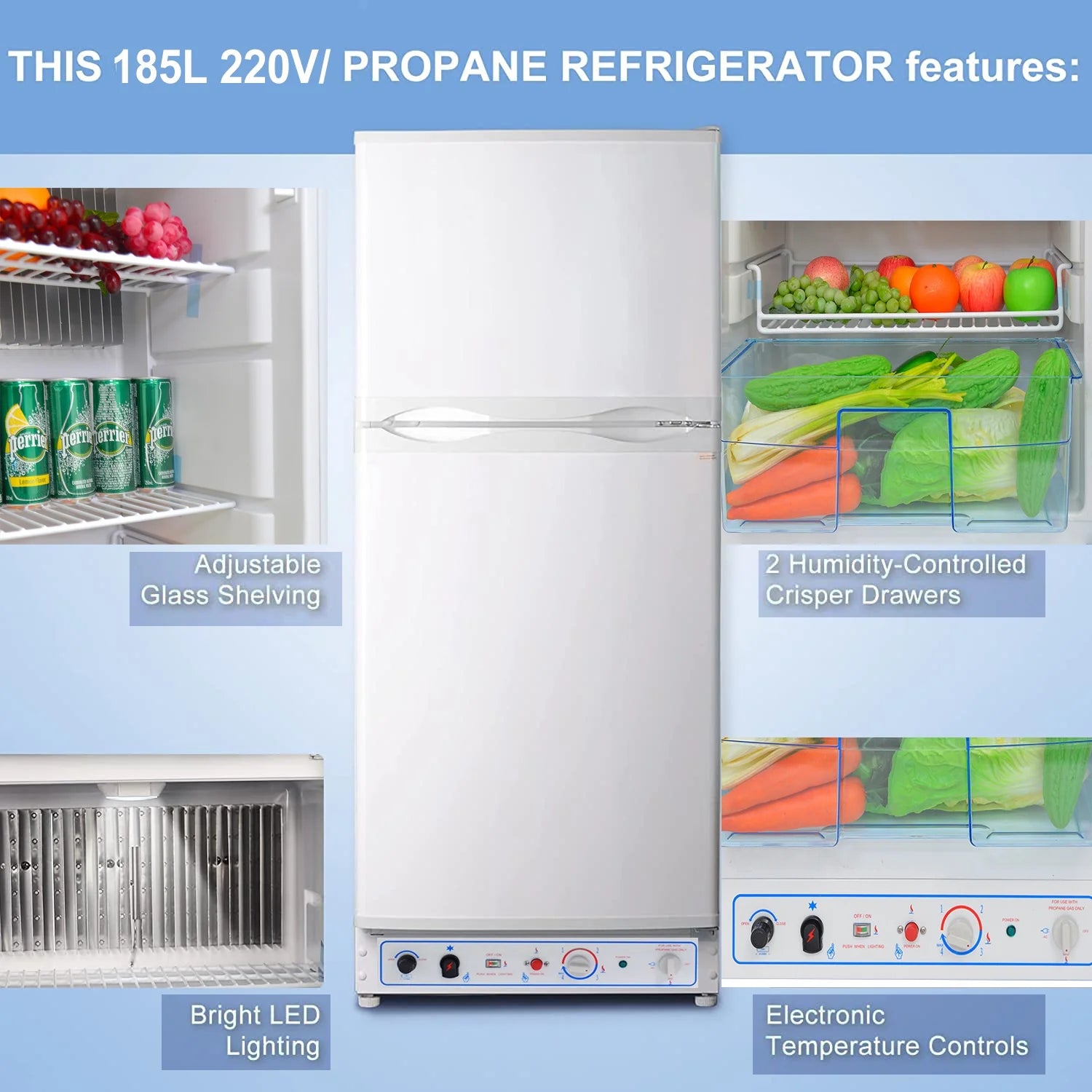 6.5 Cu ft Propane Gas Refrigerator with Freezer T852681