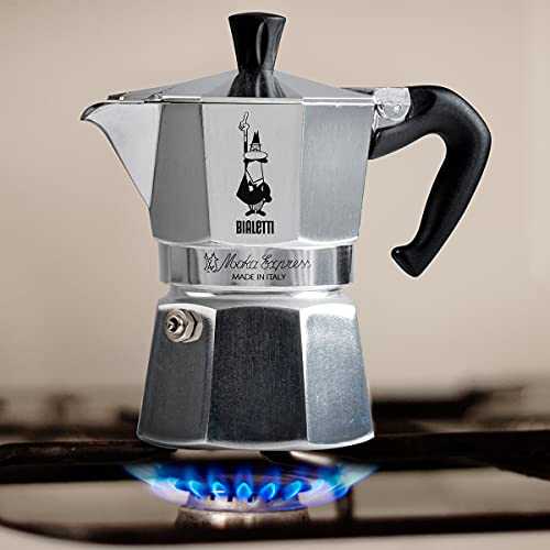 Moka Express 3 Cups Stovetop Espresso Maker, Aluminium U63855