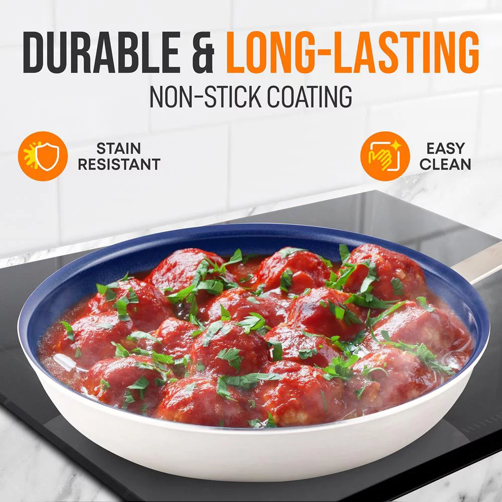 8" Nonstick Ceramic Frying Pan with Lid Z694