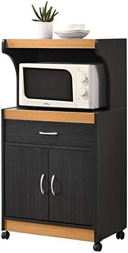 Black Beech Microwave Kitchen Cart P132463