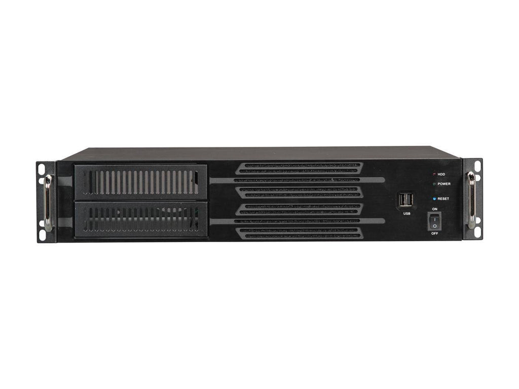 Black Aluminum Steel 2U Rackmount Server Case Y319578