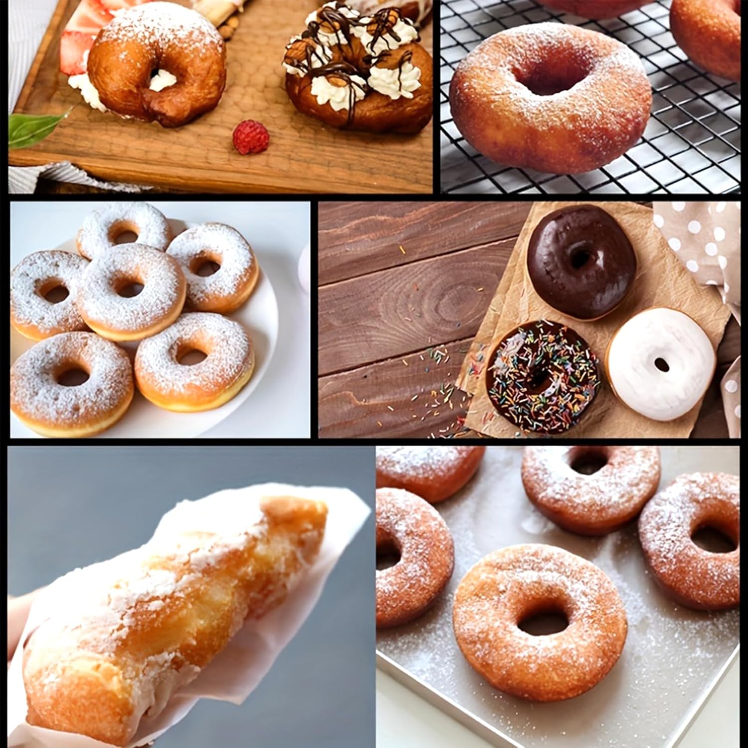 6 Pcs Silicone Donut Mold for Baking M314