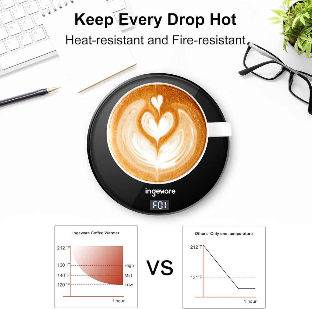 Coffee Mug Warmer with Temperature Settings Auto Shut Off N37418
