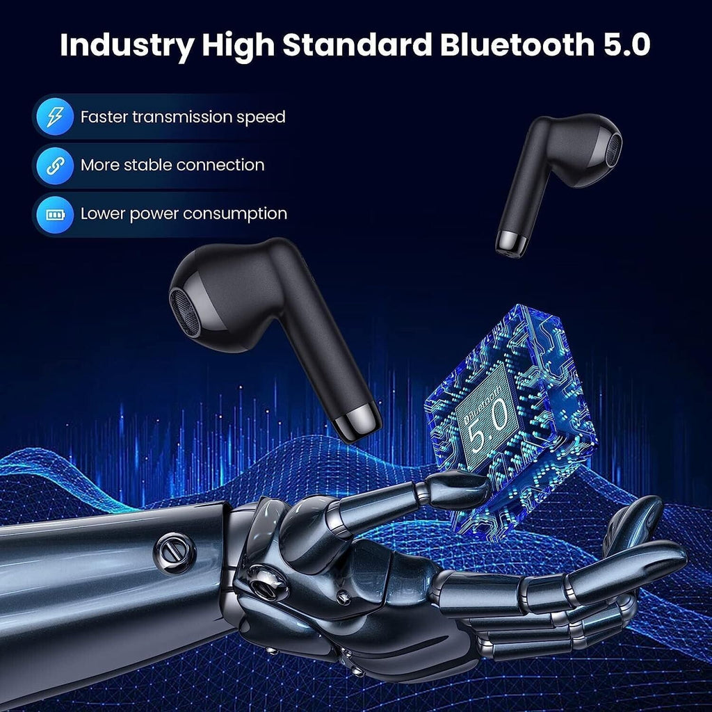 Black TWS Wireless Bluetooth 5.0 Earbuds with Charging Case S1451