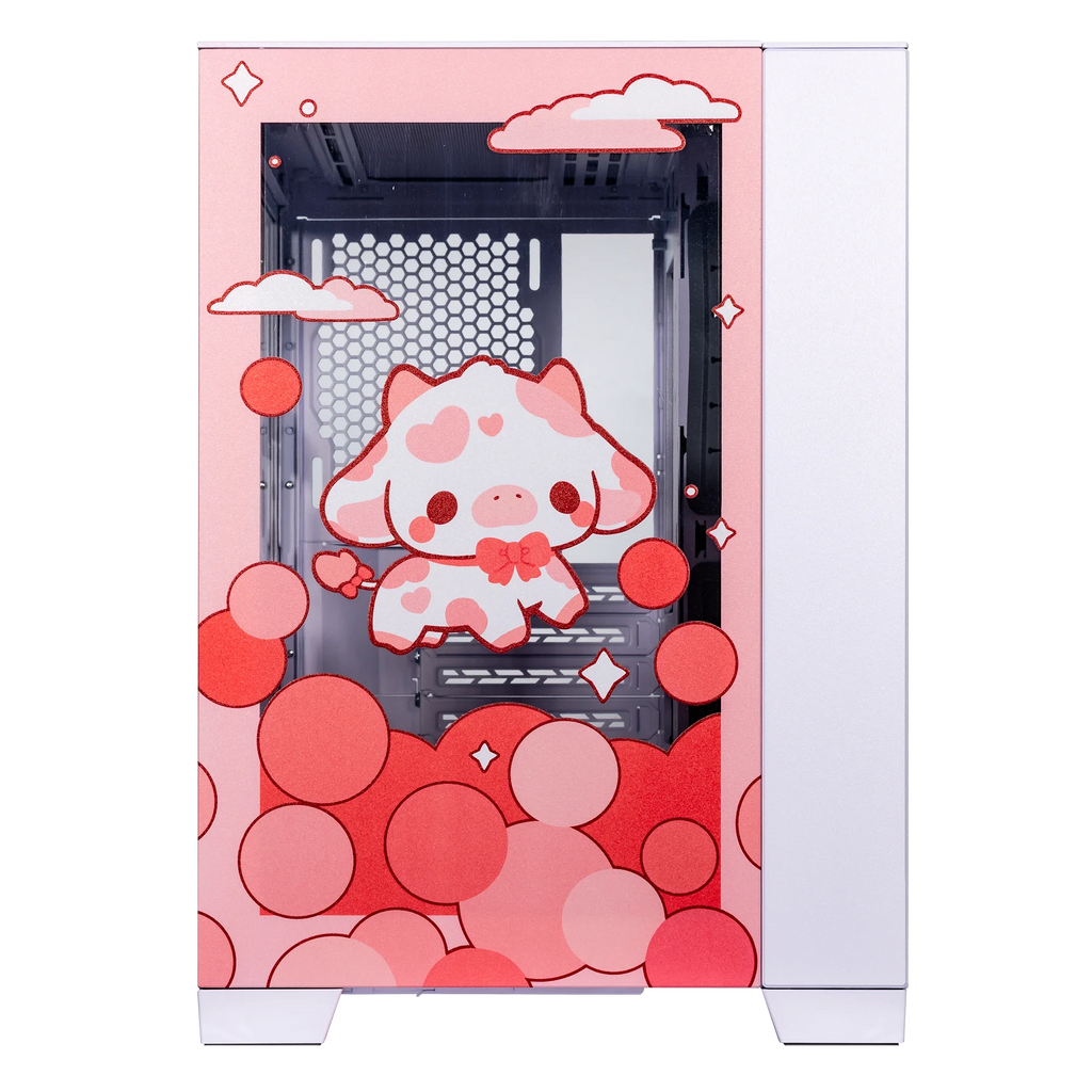 Rose Pink Aluminum Tempered Glass Gaming Computer Case O761