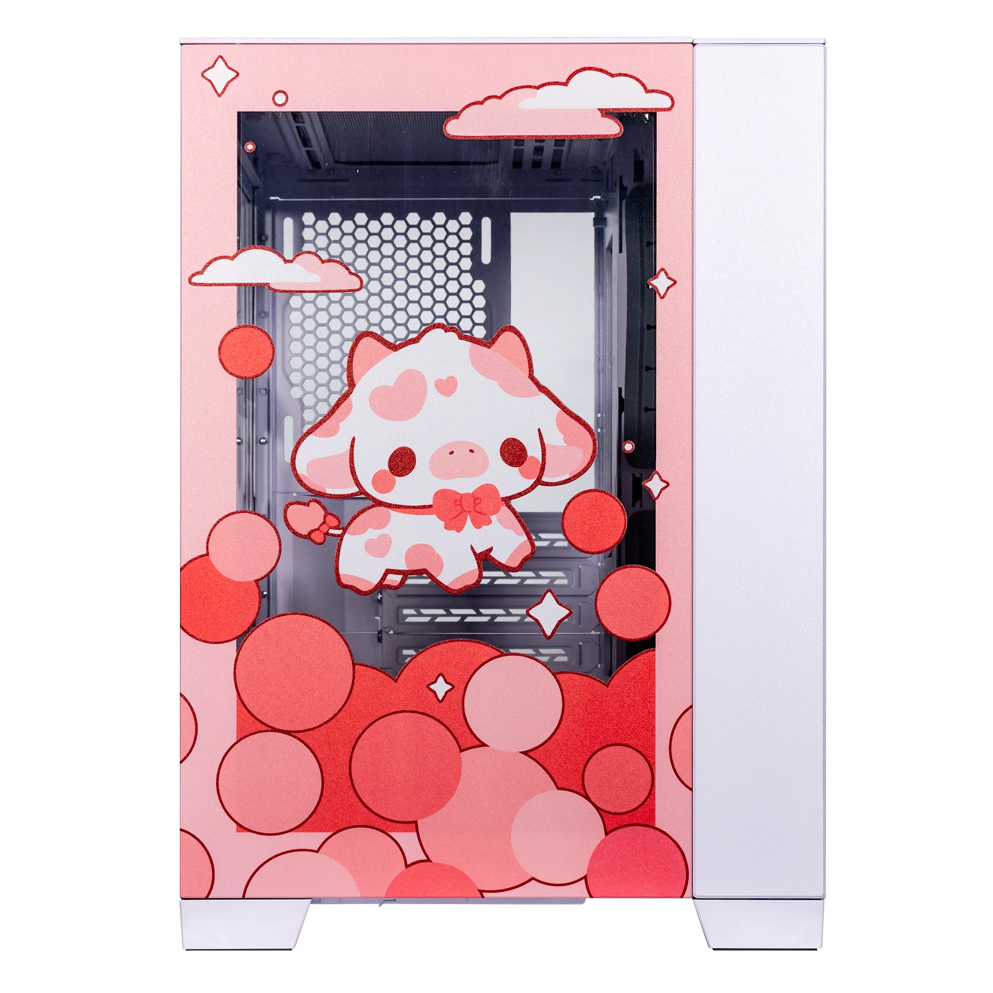 Rose Pink Aluminum Tempered Glass Gaming Computer Case O761