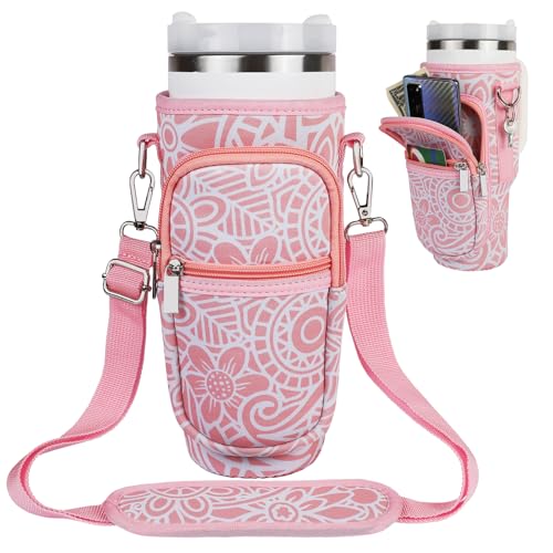 Water Bottle Holder Carrier Bag with Strap for 40 OZ Tumbler F33082