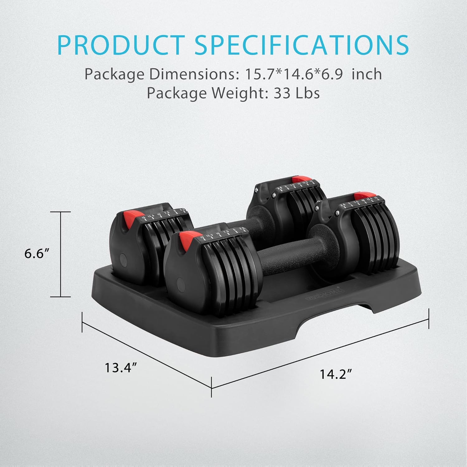 2.5 lbs to 15 lbs Adjustable Dumbbells Set of 2 R44681