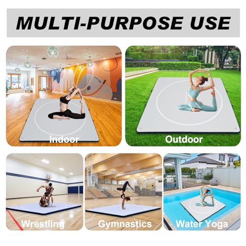 Thicken PVC Inflatable Wrestling Mat with Air Pump (5FT/10FT) J97343