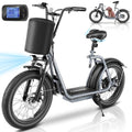 800w Electric Scooter with 20" Fat Tire, 20 MPH Top Speed, 30 Miles Range, Foldable P638