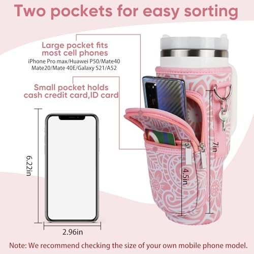 Water Bottle Holder Carrier Bag with Strap for 40 OZ Tumbler F33082