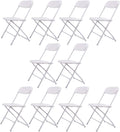 10-Pack White Plastic Folding Chair R575